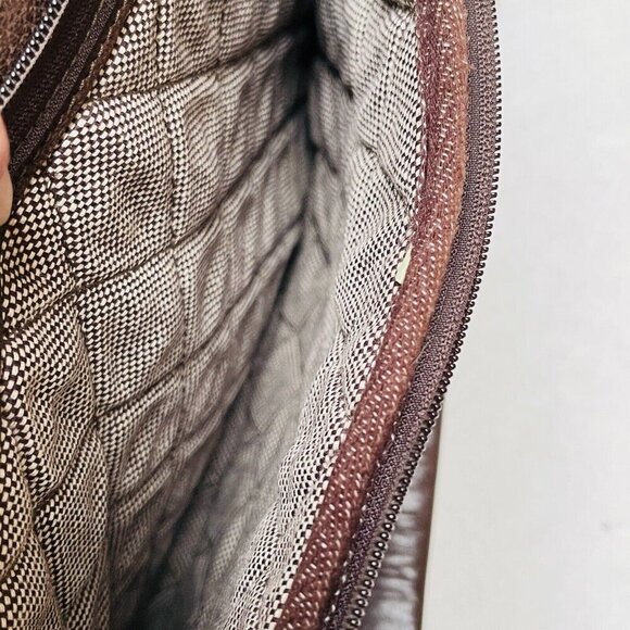 Scully  Leather Messenger Bag Crossbody Briefcase Brown Work Career Travel - Picture 12 of 15